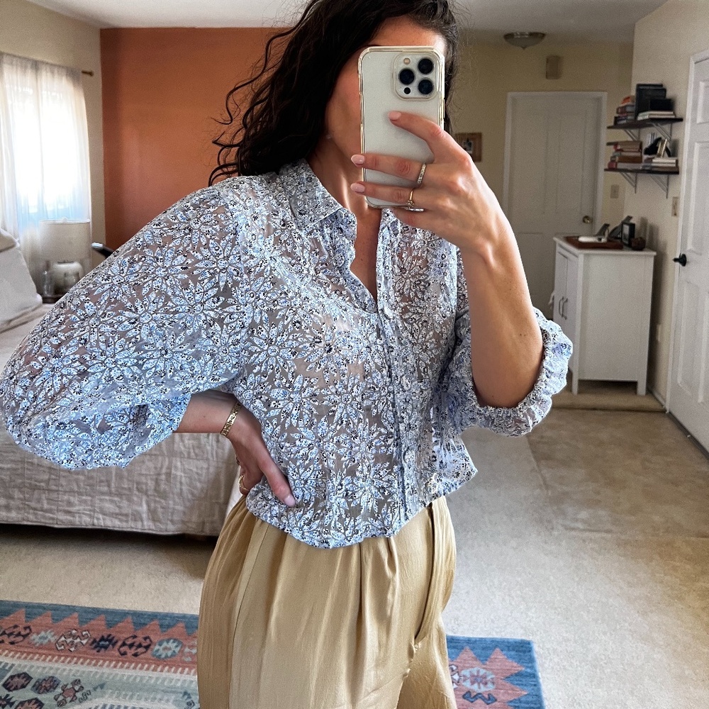 Zara sheer top